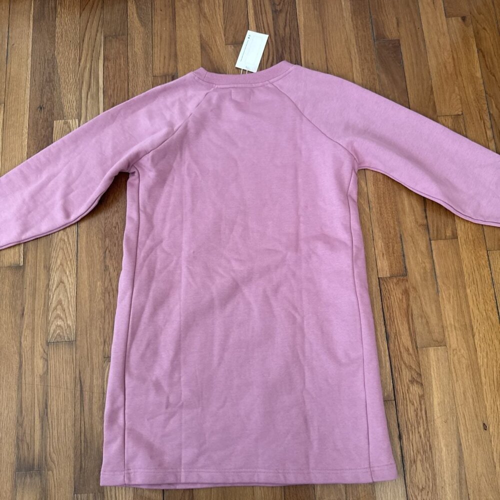 Pact Cotton Long Sleeve Sweater Dress Lily Desert Rose Pink size L - Picture 6 of 7